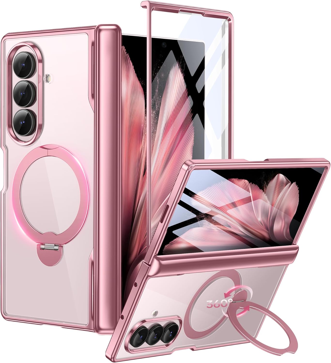 Z Fold 7 Case with 360 Spin Magnetic Stand