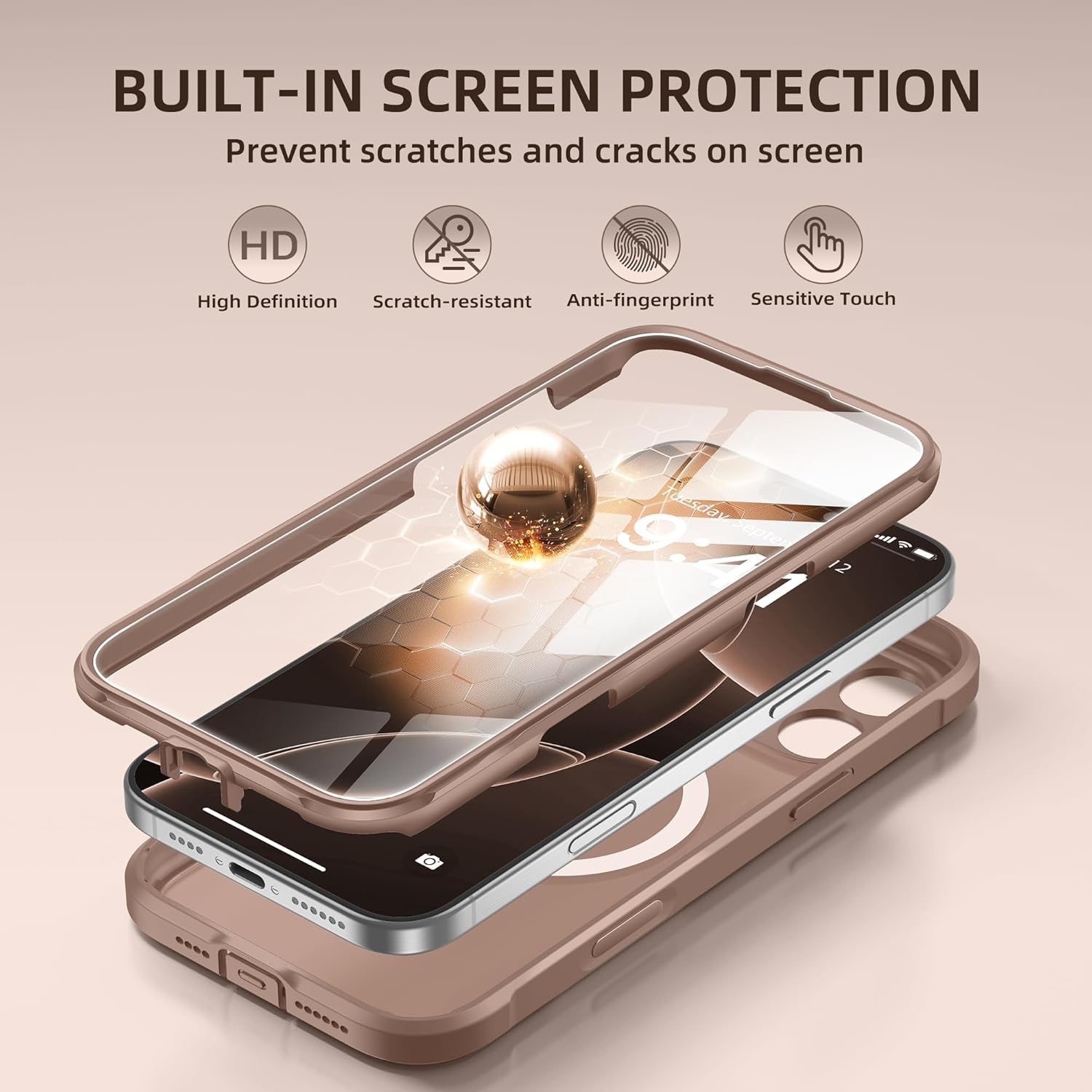 iPhone 16 Pro Max Case Full Body Translucent Matte