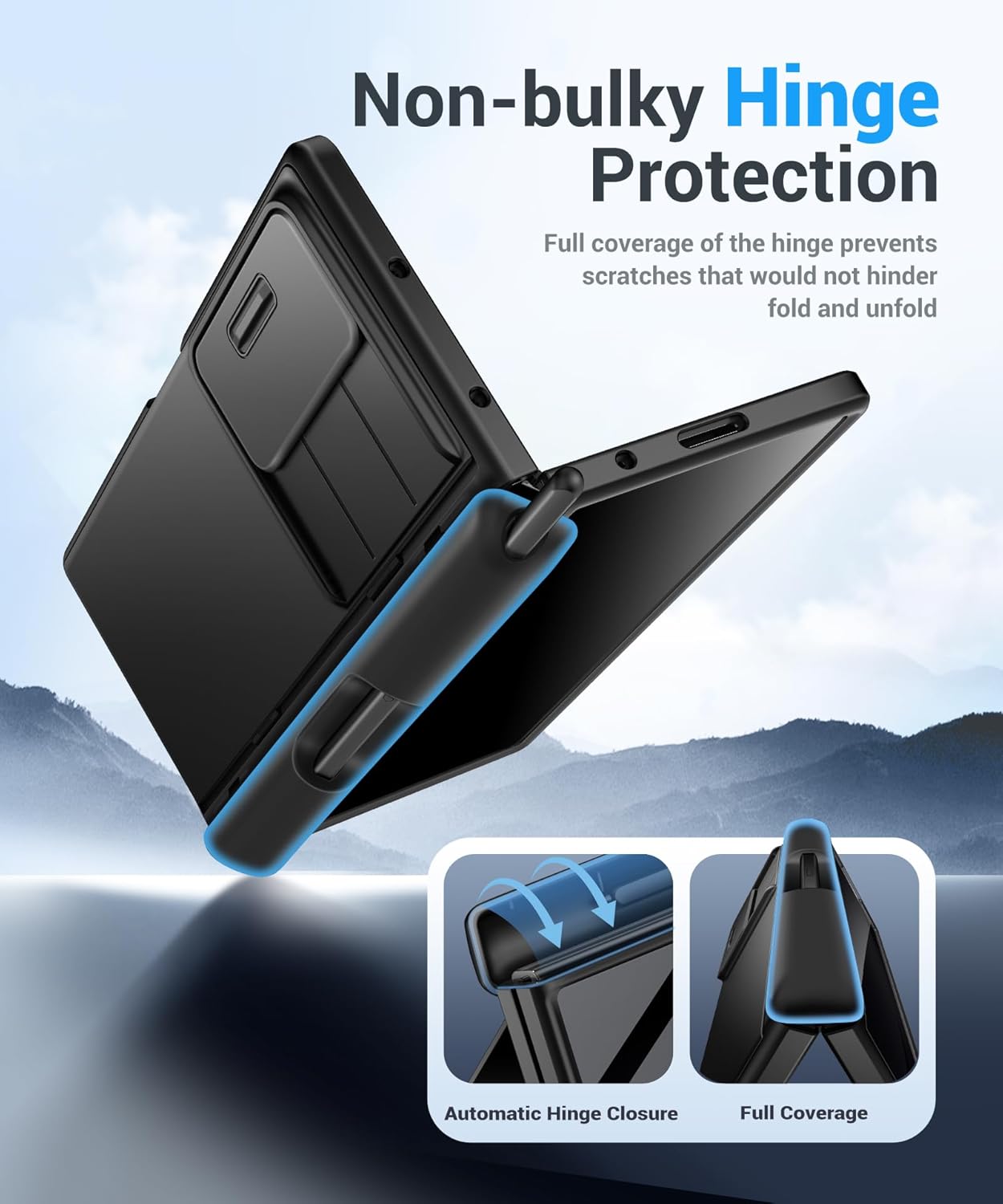 Z Fold 5 Case with Privacy Screen Protector