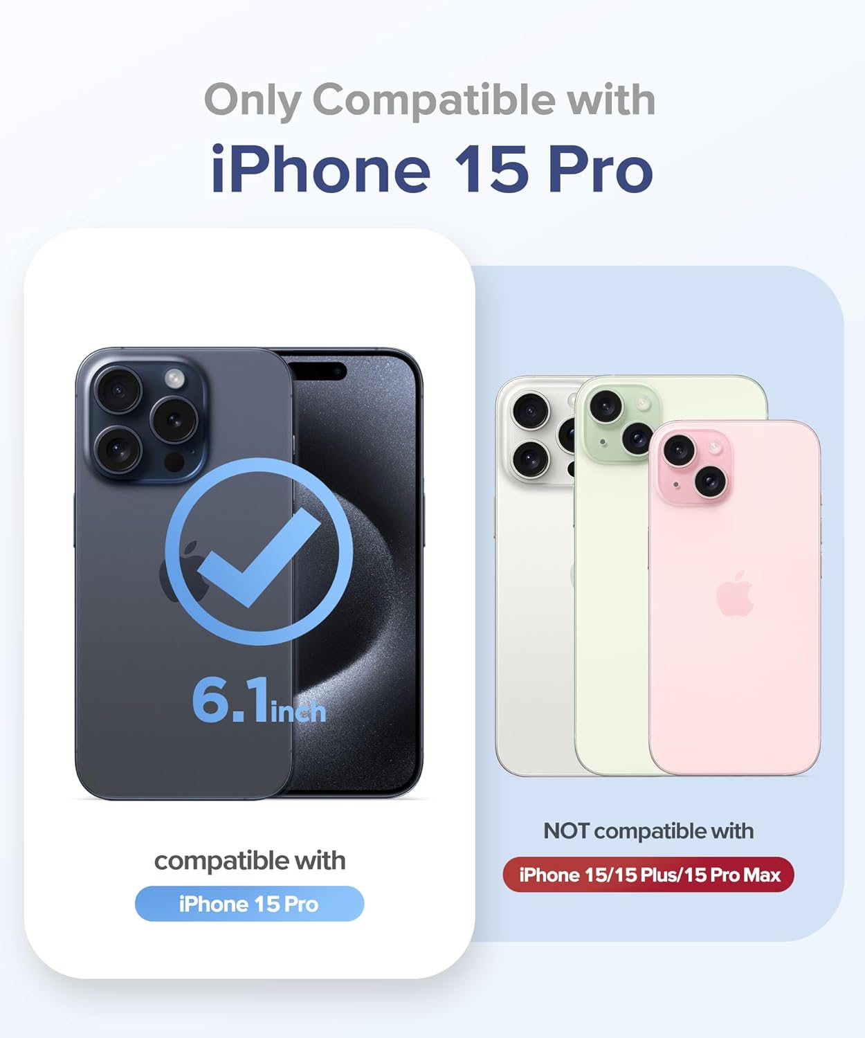 BERFY for iPhone 15 Pro Case Glitter