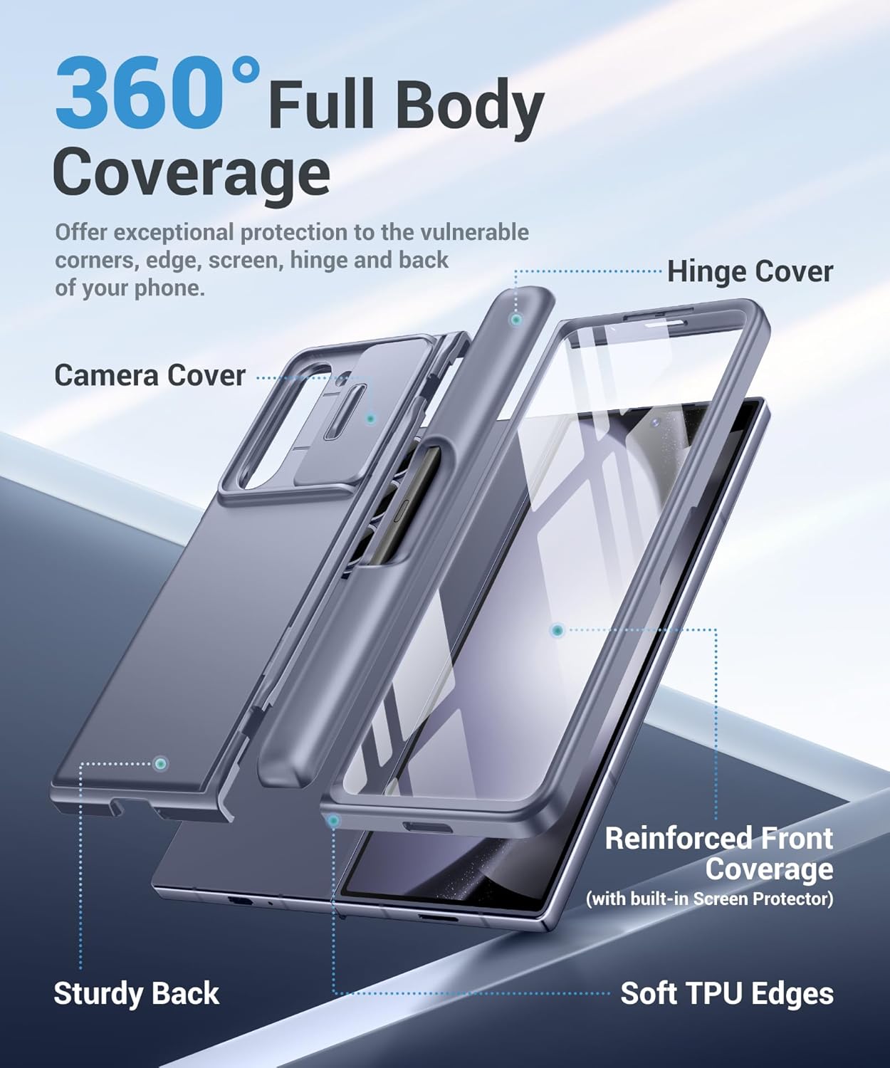 Samsung Galaxy Z Fold 5 Case with S Pen Holder