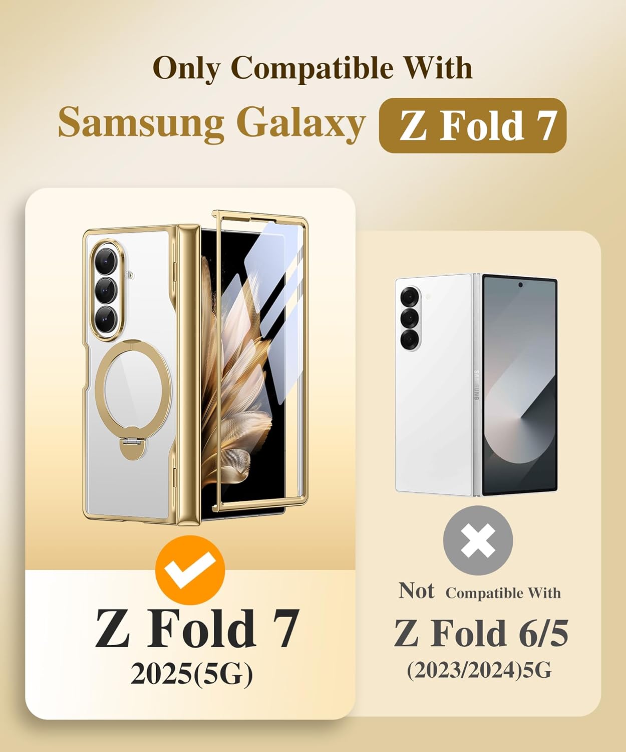 Z Fold 7 Case with 360 Spin Magnetic Stand