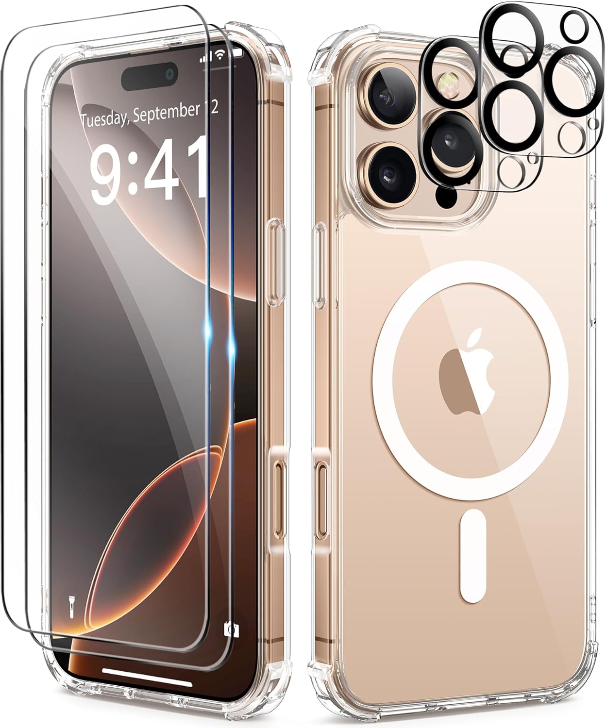 iPhone 16 Pro Max Clear Glitter Case