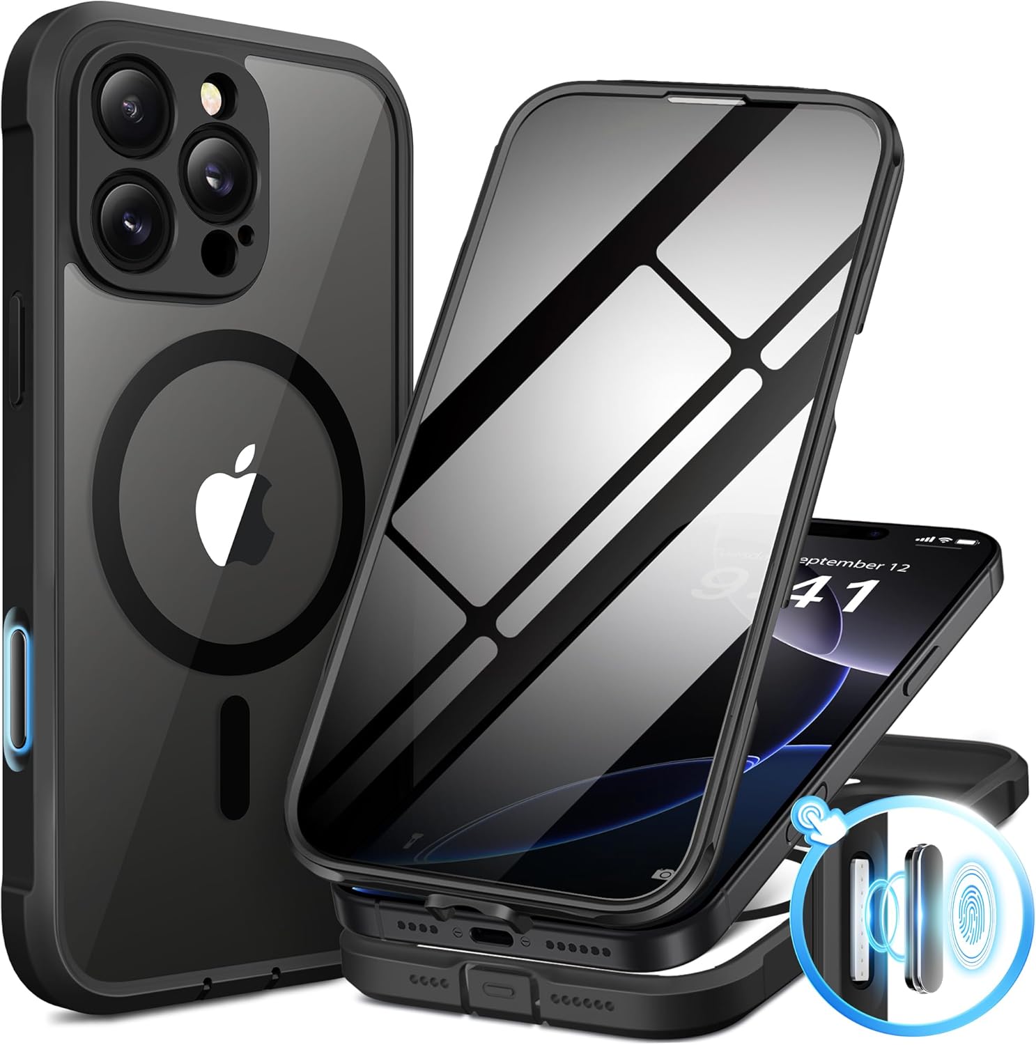 iPhone 16 Pro Max Magnetic Case with Privacy Screen Protector