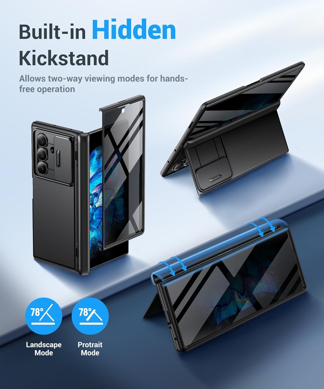 Z Fold 7 Case with Kickstand