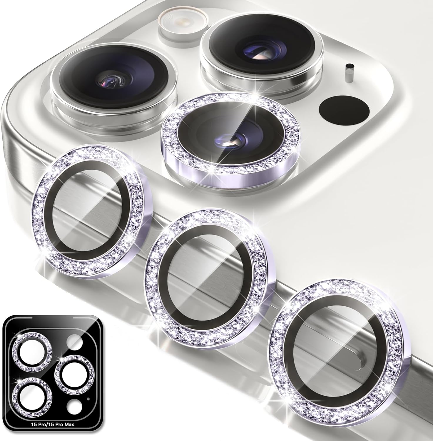 Camera Lens Protector for iPhone 15 Pro/15 Pro Max