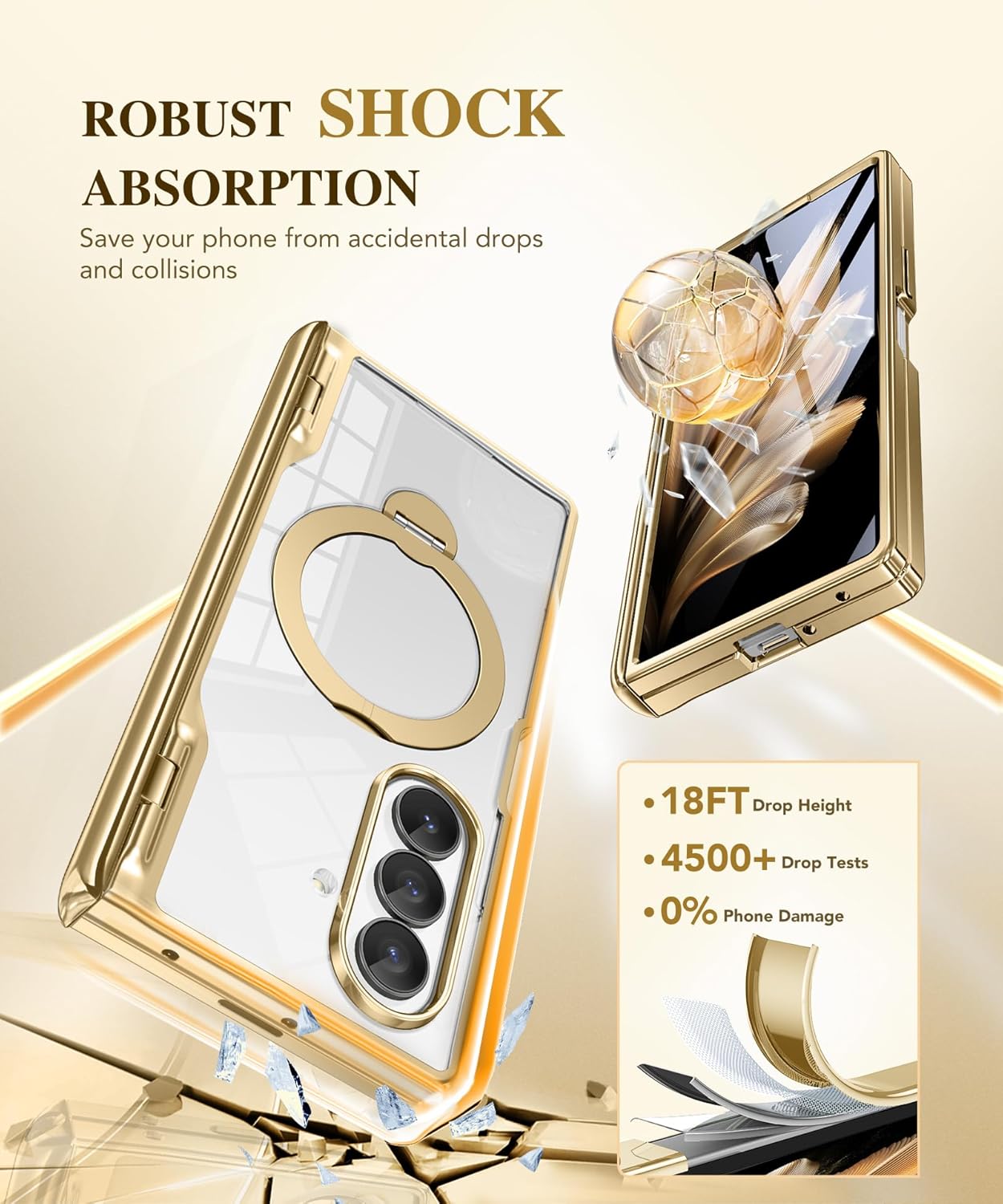 Z Fold 7 Case with 360 Spin Magnetic Stand