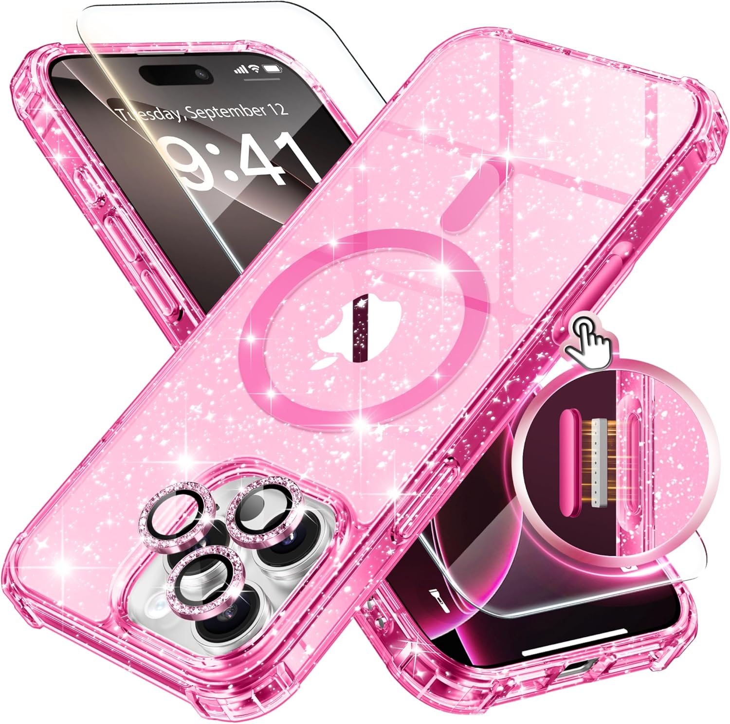 iPhone 16 pro Case Glitter