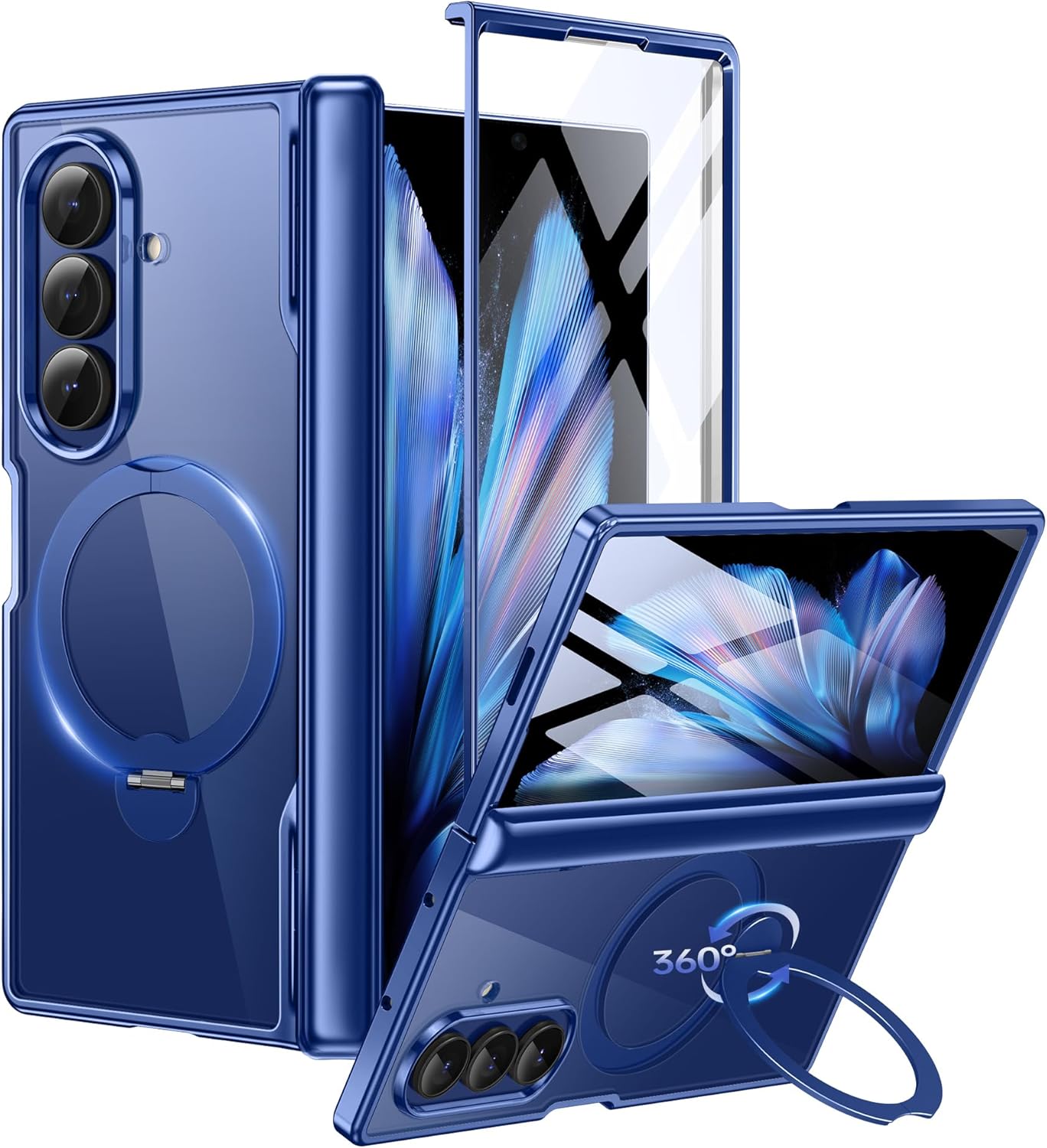 Z Fold 7 Case with 360 Spin Magnetic Stand