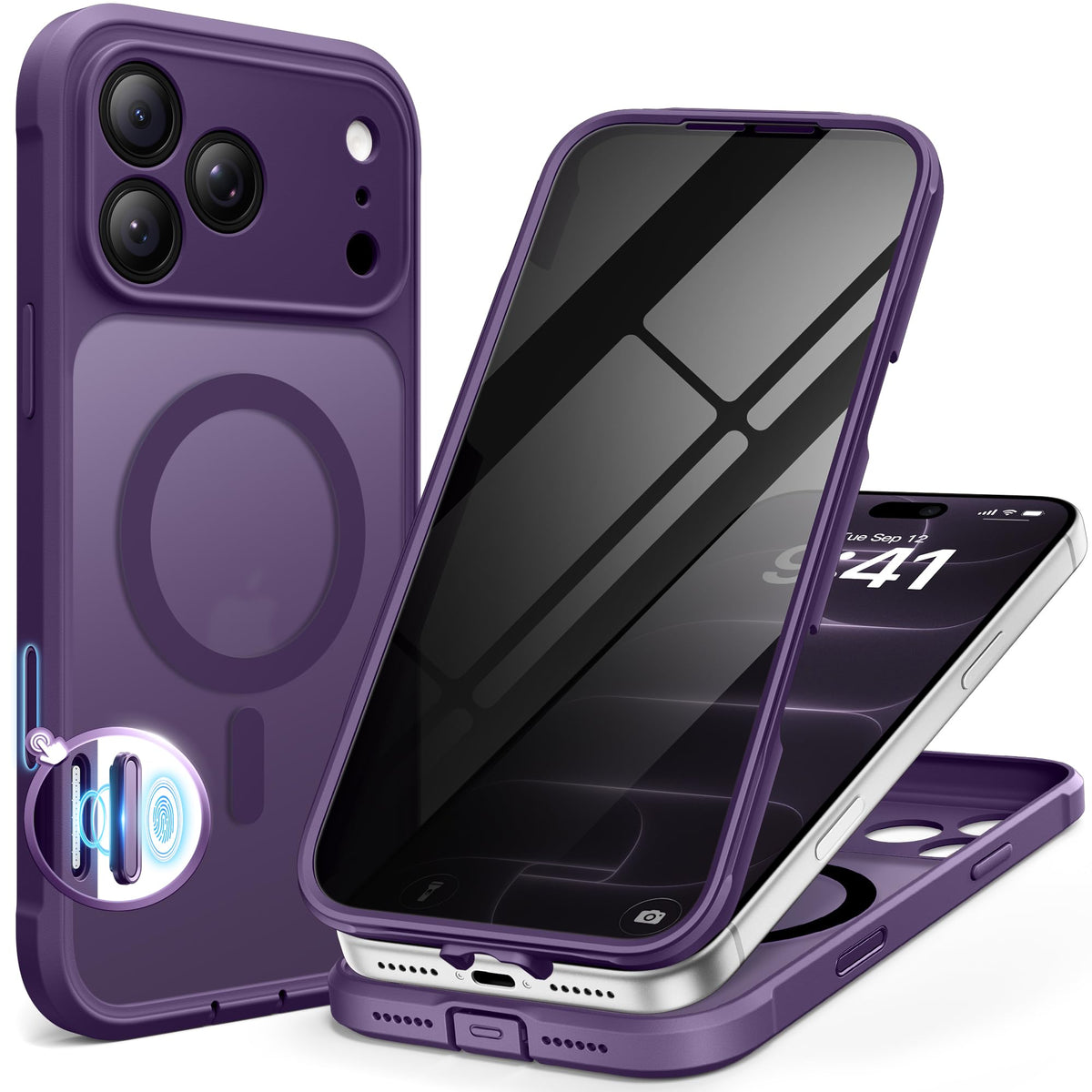 BERFY for iPhone iPhone 17 Pro Case, Fit for MagSafe
