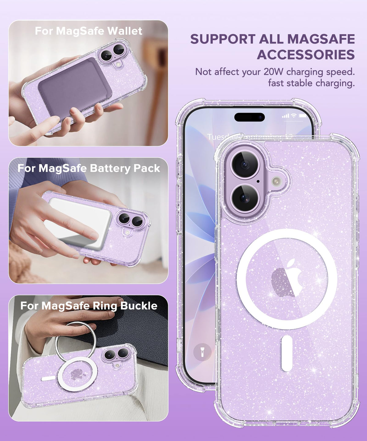 BERFY for iPhone 17 Case for Women 6.3"