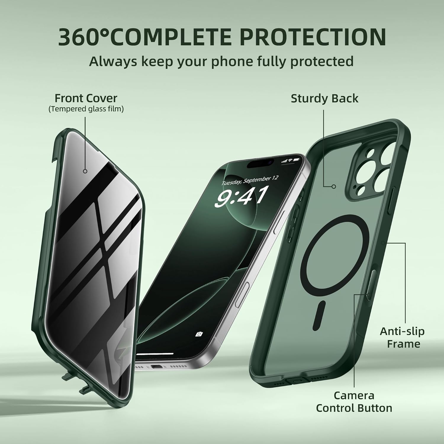 iPhone 16 Pro Max case with Privacy Screen Protector