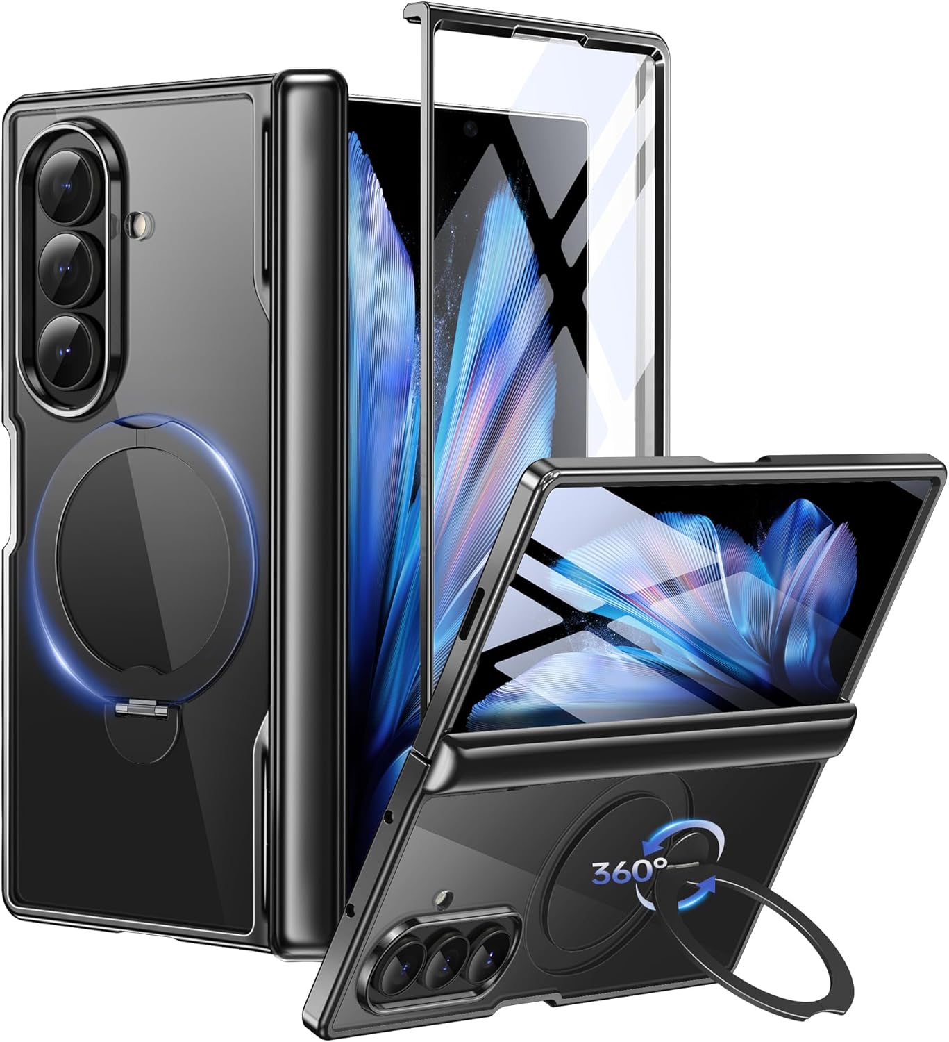 Z Fold 7 Case with 360 Spin Magnetic Stand