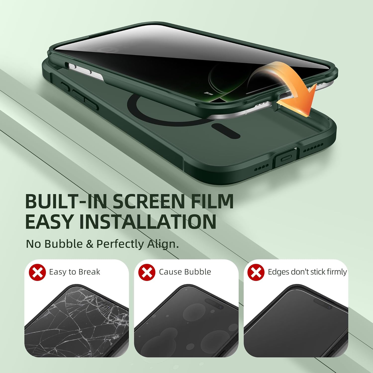 iPhone 16 Pro Max case with Privacy Screen Protector
