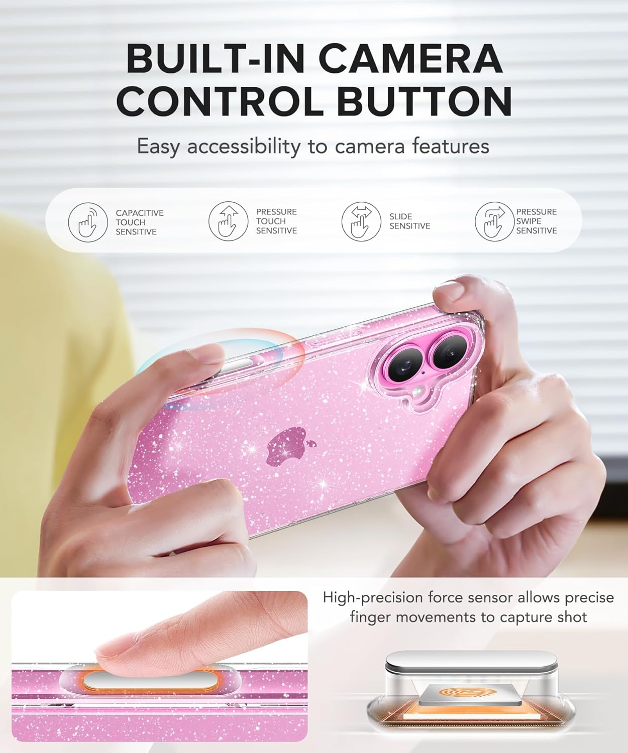 iPhone 16 Plus Glitter Case