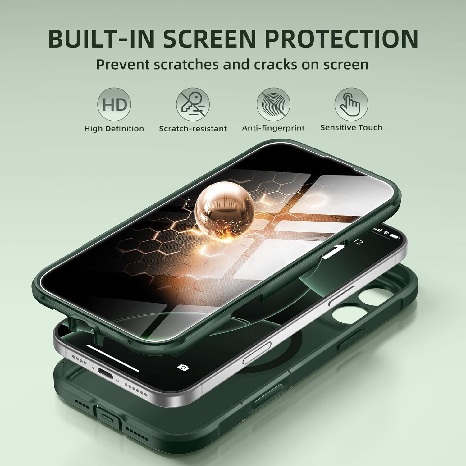 iPhone 16 Pro Max case with Privacy Screen Protector