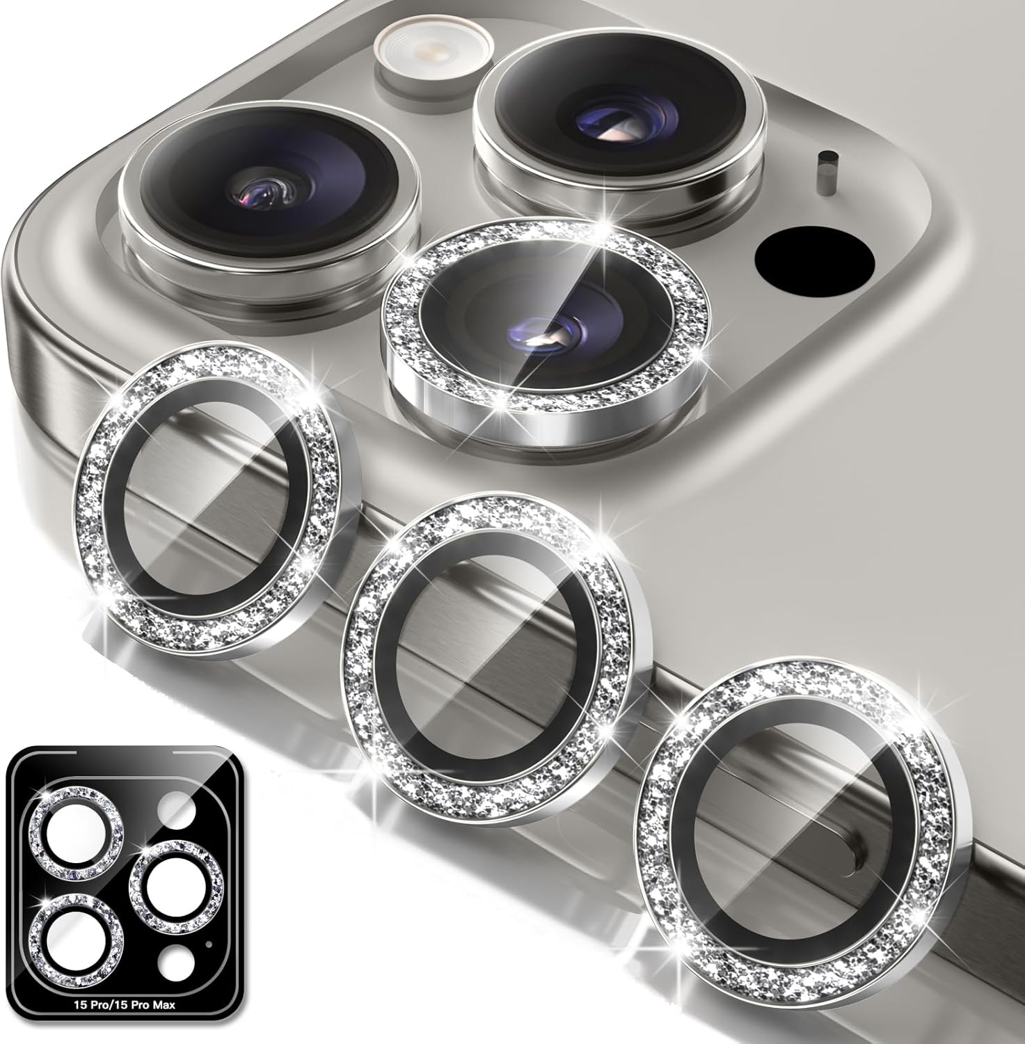 Camera Lens Protector for iPhone 15 Pro/15 Pro Max