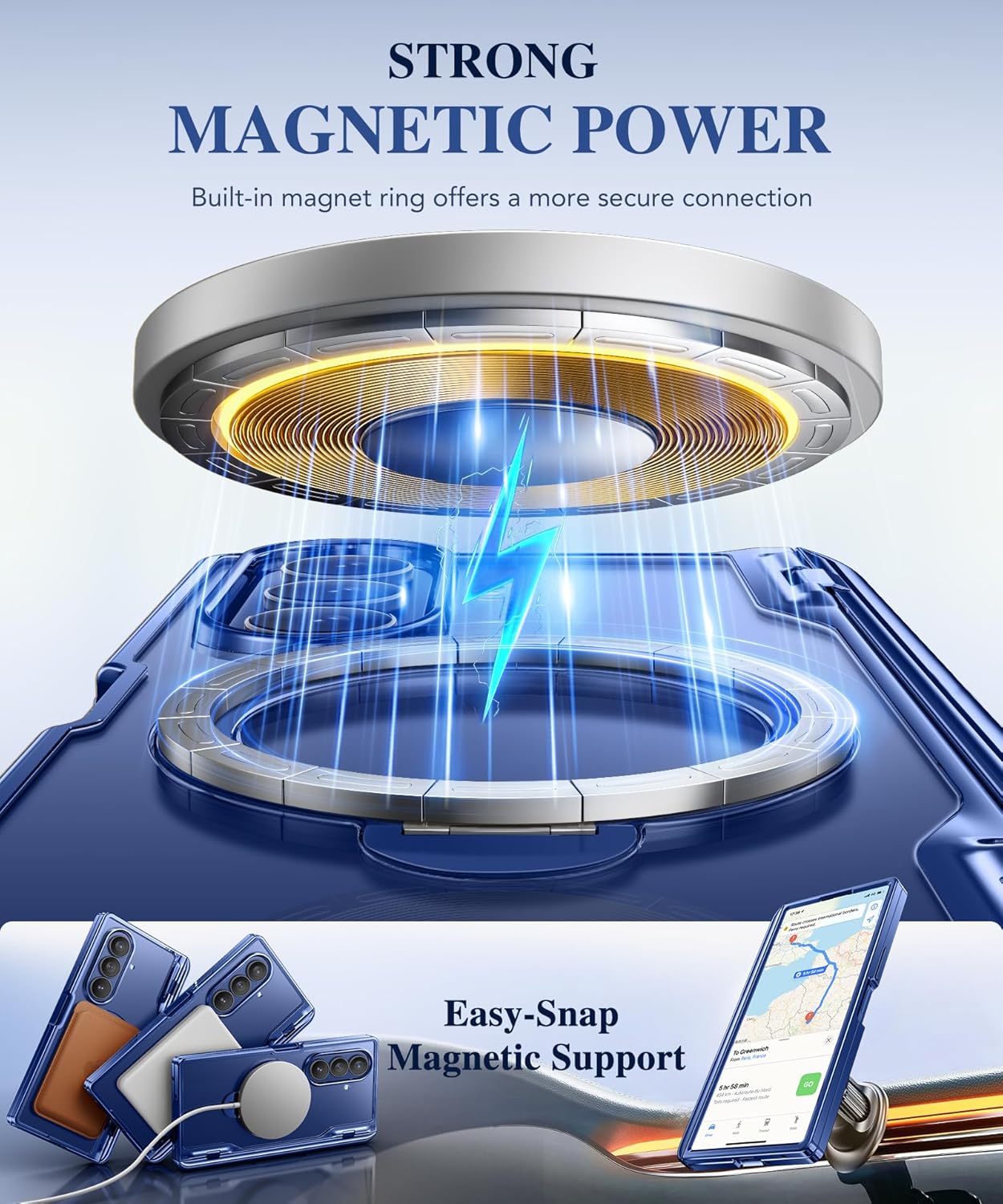 Z Fold 7 Case with 360 Spin Magnetic Stand