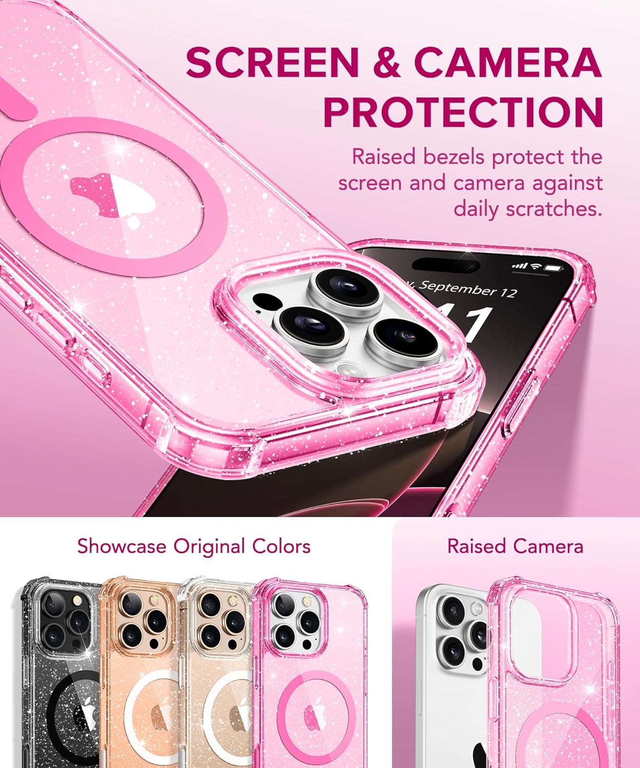 iPhone 16 pro Case Glitter