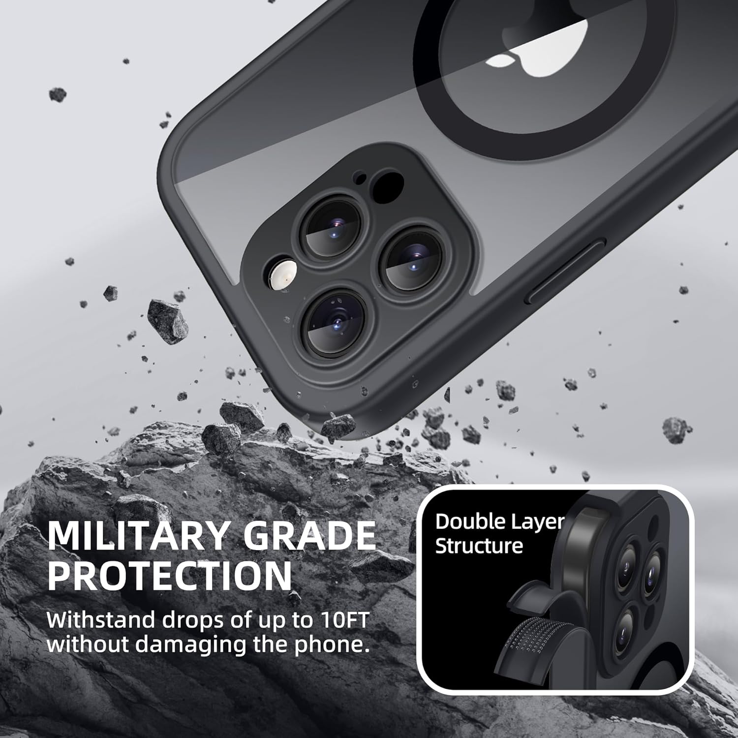 iPhone 14 Pro Max Magnetic Case with Privacy Screen Protector