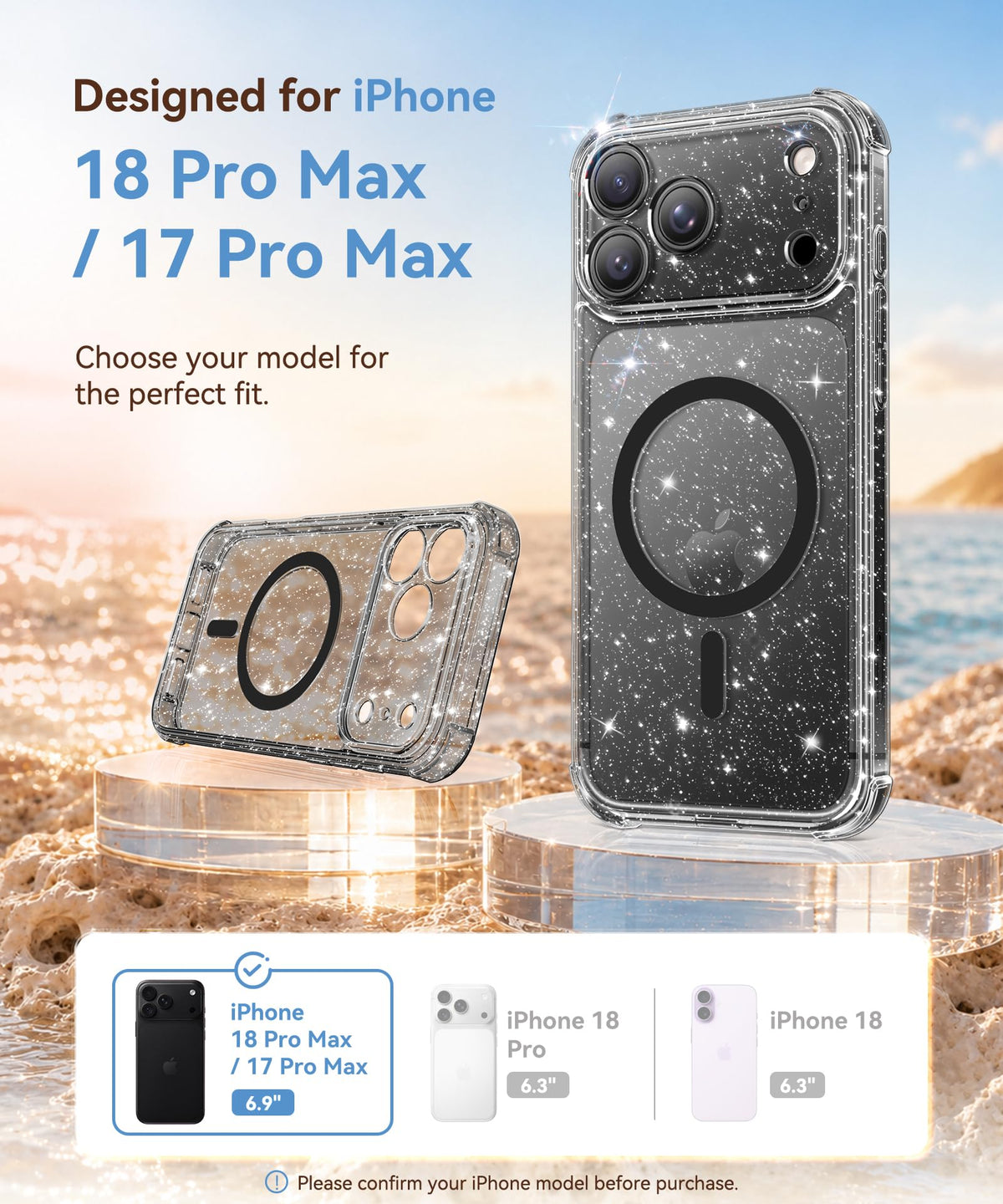 BERFY for iPhone 18 Pro Max Case for Women 6.9"