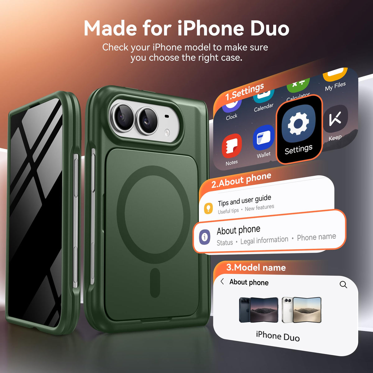 iPhone Duo MagSafe Case with Stylus Pen
